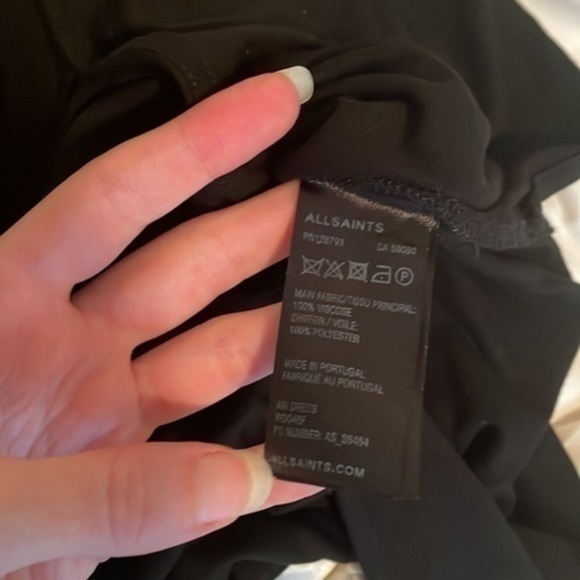 All Saints Abi dress black size 2 - Picture 6 of 13